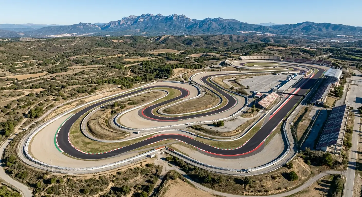 Circuit de Catalunya in Barcelona mit klarer Streckenführung und ruhiger Vorsaison-Atmosphäre