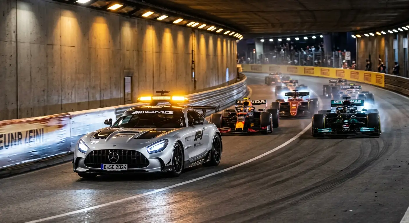 Safety Car führt das Feld durch den Tunnel von Monte Carlo