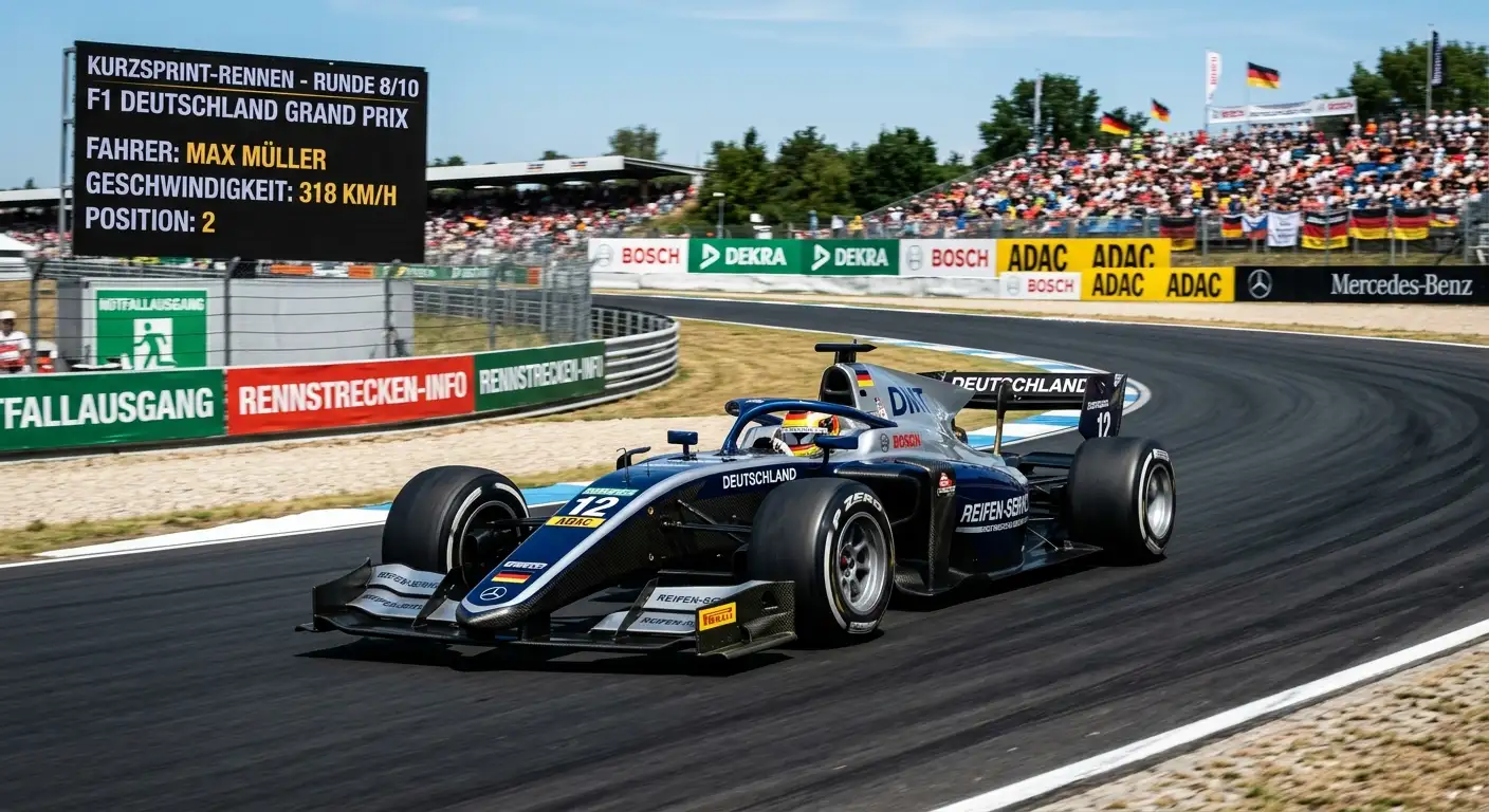 Formel-1-Auto im Sprint über die kurze Renndistanz von rund hundert Kilometern
