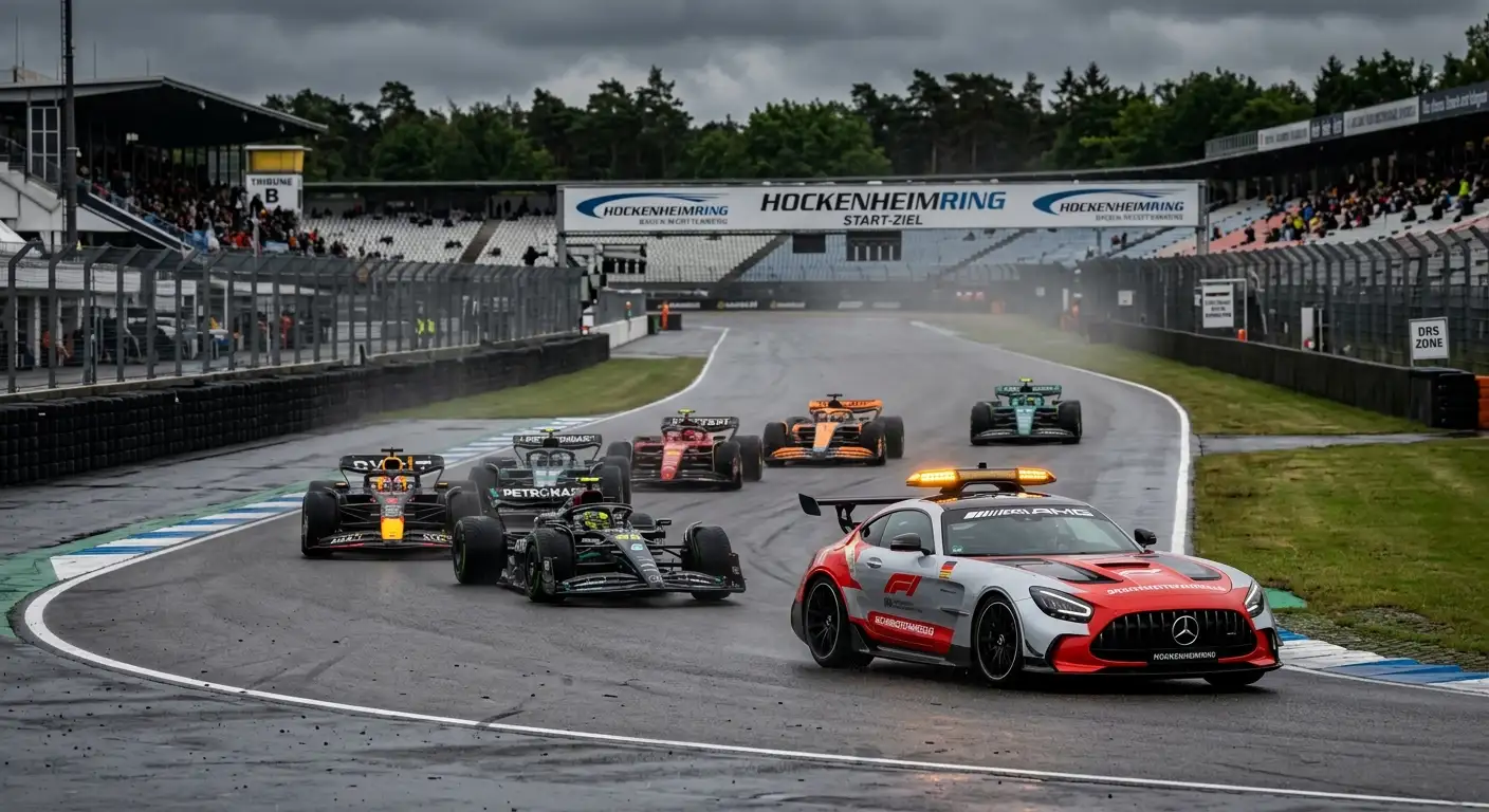 Safety Car während eines kurzen Sprintrennens mit hoher prozentualer Hebelwirkung